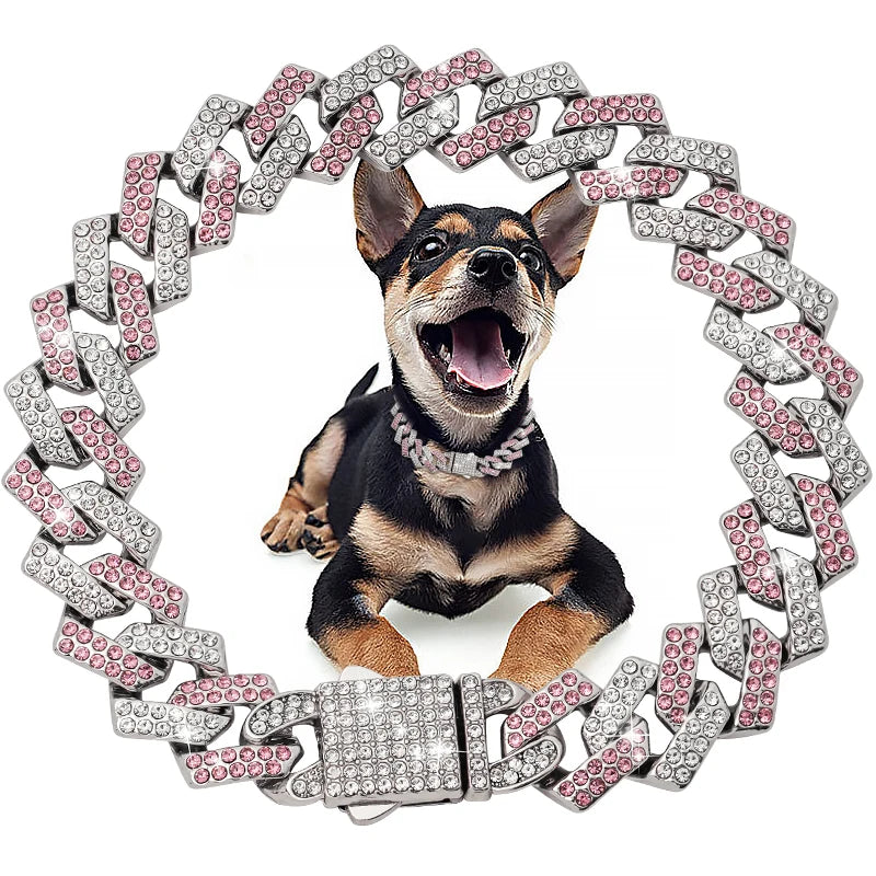 Diamond Dog Chain Collar